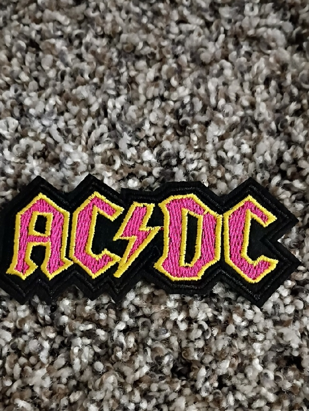 AC/DC Patch in Pink, Yellow and Black